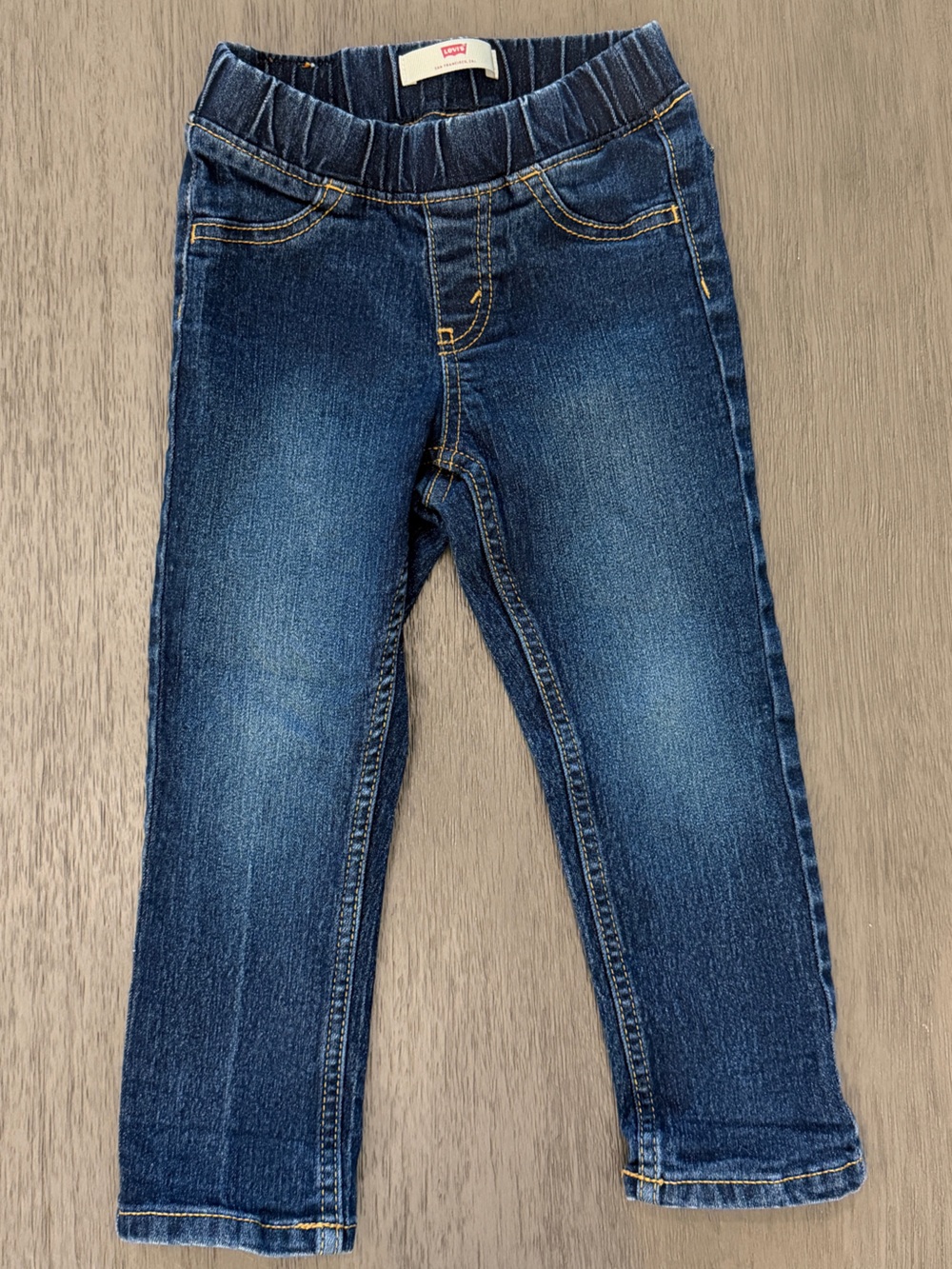 Levi’s Toddler Girls Dark Blue Pull-On Stretch Jeans